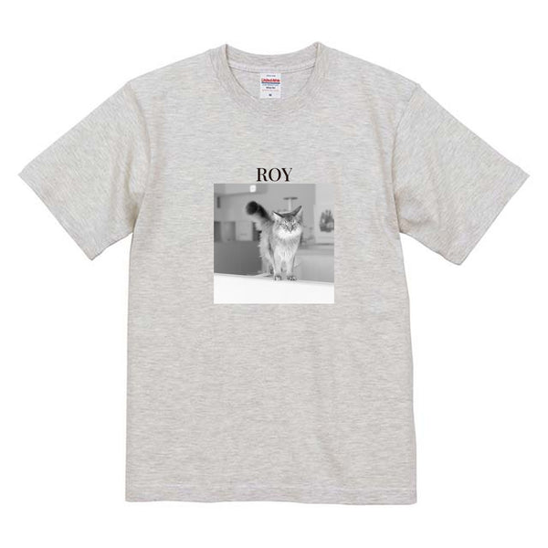 ロイ モノクロ写真コットンTシャツ