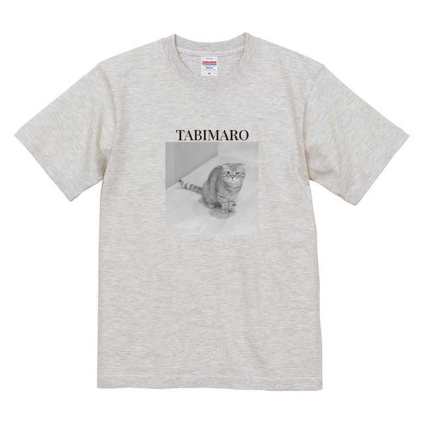 タビマロ モノクロ写真コットンTシャツ