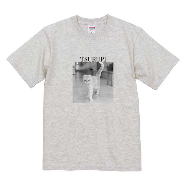 つるぴ モノクロ写真コットンTシャツ