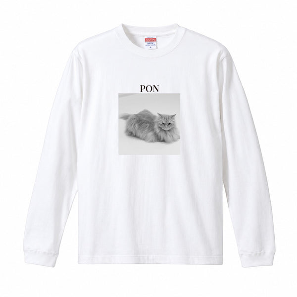 ポン コットンロングTシャツ