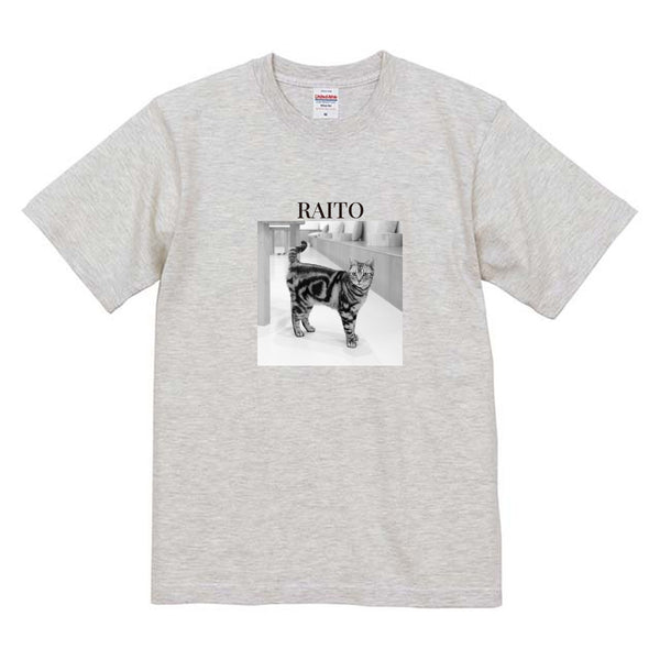 らいと モノクロ写真コットンTシャツ
