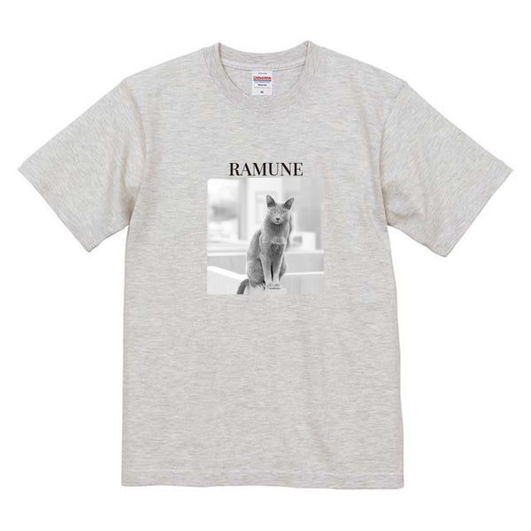 ラムネ モノクロ写真コットンTシャツ