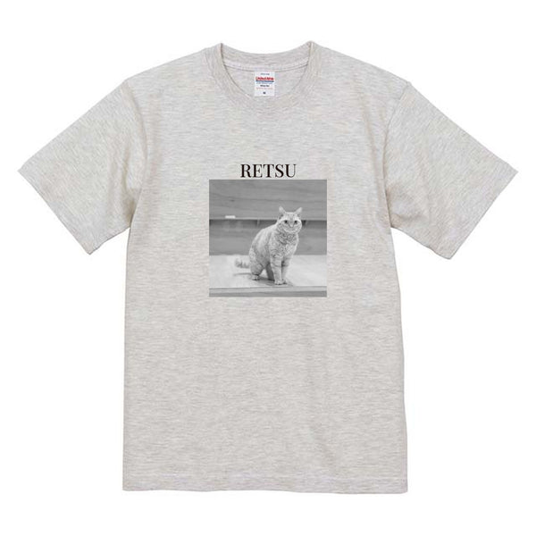 烈 モノクロ写真コットンTシャツ