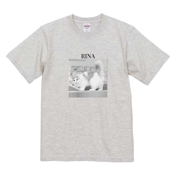 リナ モノクロ写真コットンTシャツ