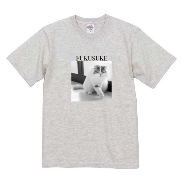 ふくすけ モノクロ写真コットンTシャツ