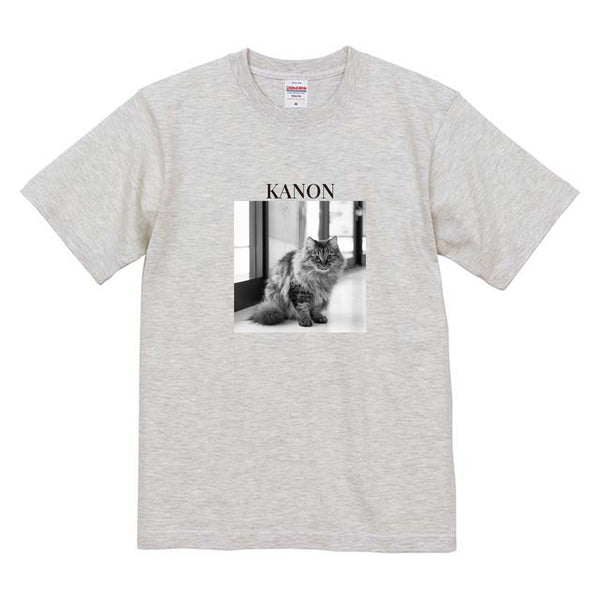 花音 モノクロ写真コットンTシャツ