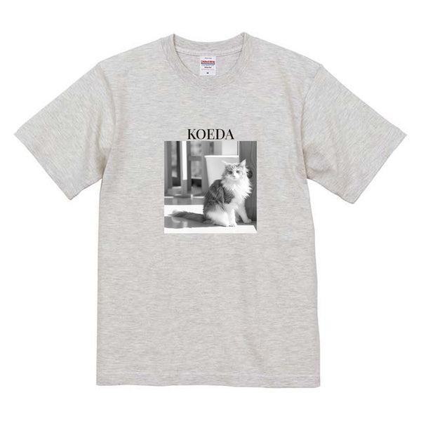 こえだ モノクロ写真コットンTシャツ