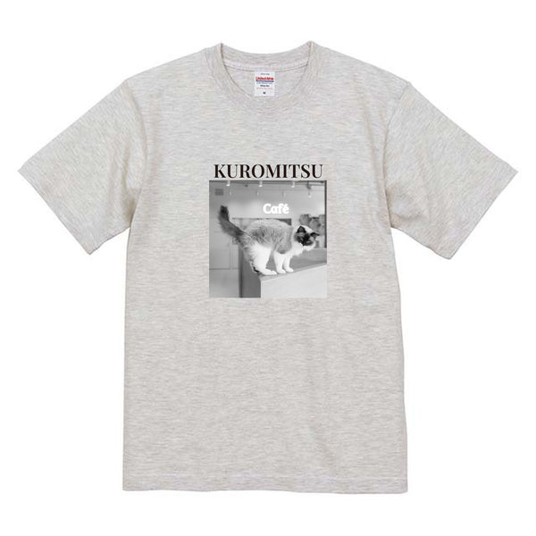 くろみつ モノクロ写真コットンTシャツ