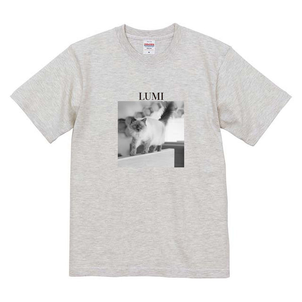 ルミ モノクロ写真コットンTシャツ