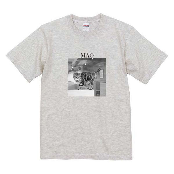 マオ モノクロ写真コットンTシャツ