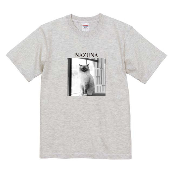 ナズナ モノクロ写真コットンTシャツ