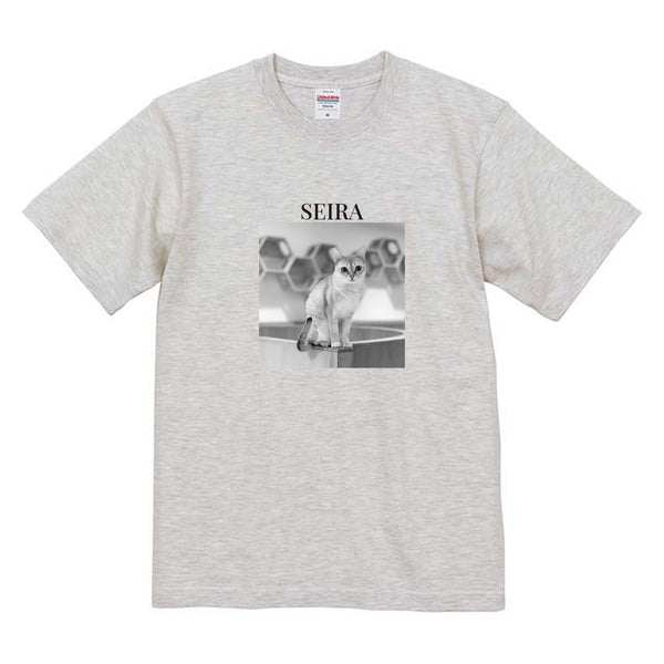 星來 モノクロ写真コットンTシャツ