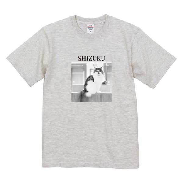 しずく モノクロ写真コットンTシャツ