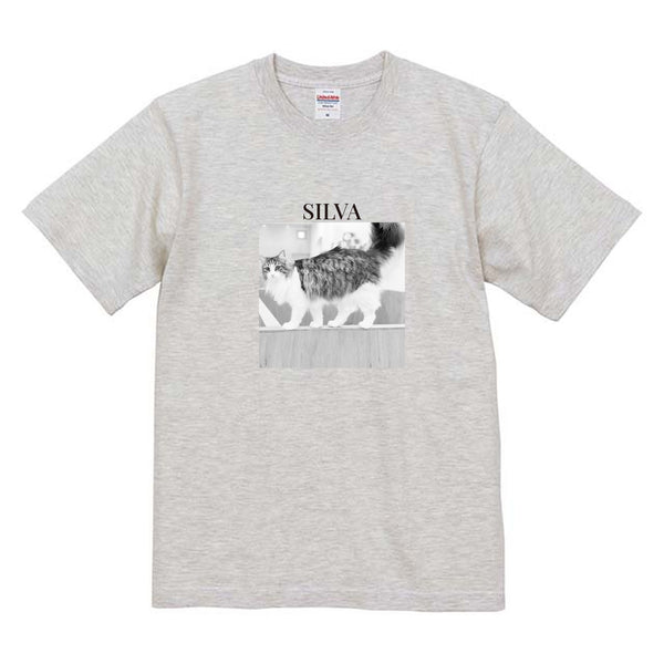 シルヴァ モノクロ写真コットンTシャツ