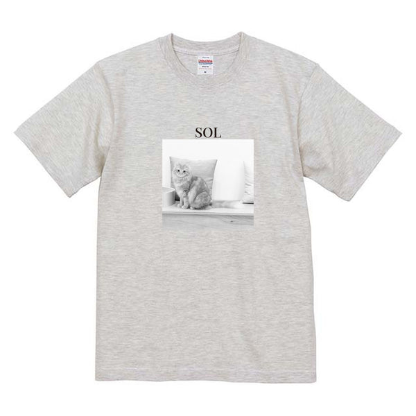 ソル モノクロ写真コットンTシャツ