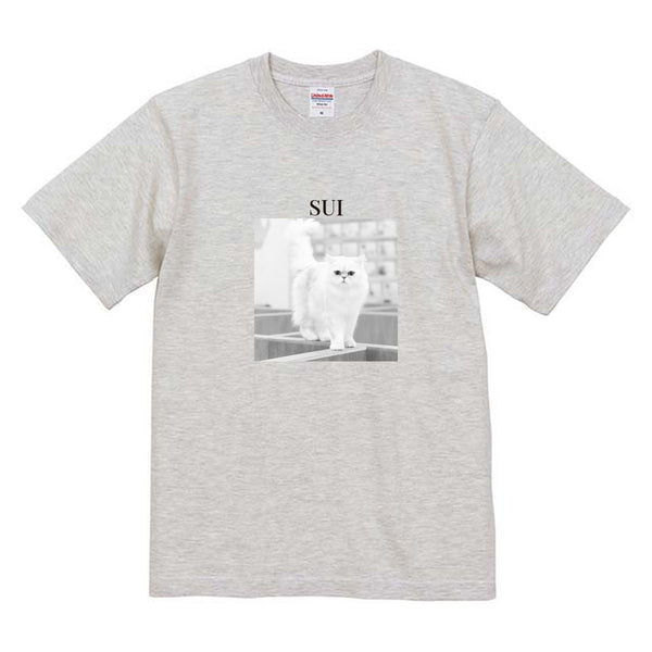 スイ モノクロ写真コットンTシャツ