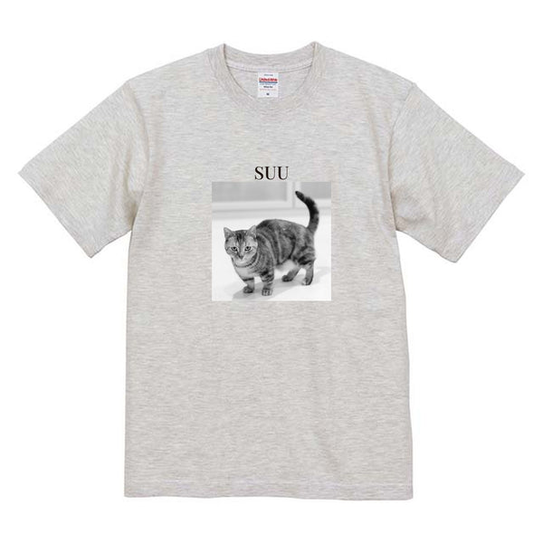 すぅ モノクロ写真コットンTシャツ