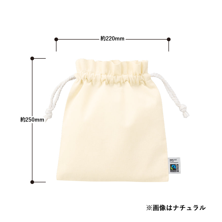 烈 コットンフリル巾着（M）