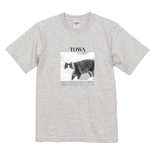 とわ モノクロ写真コットンTシャツ