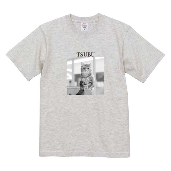 つぶ モノクロ写真コットンTシャツ