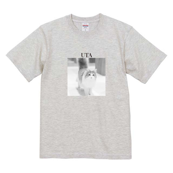 うた モノクロ写真コットンTシャツ
