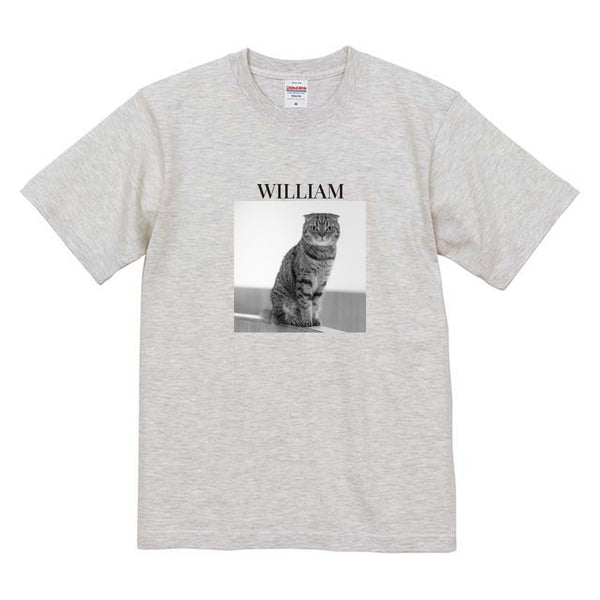 ウィリアム モノクロ写真コットンTシャツ