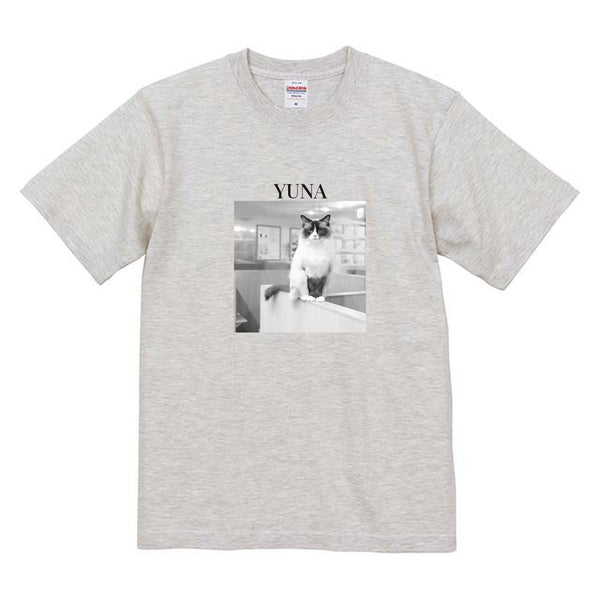 ゆうな モノクロ写真コットンTシャツ