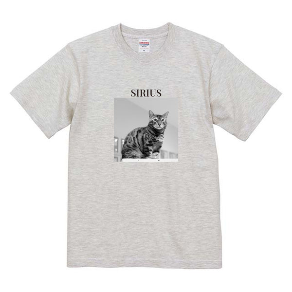 シリウス モノクロ写真コットンTシャツ