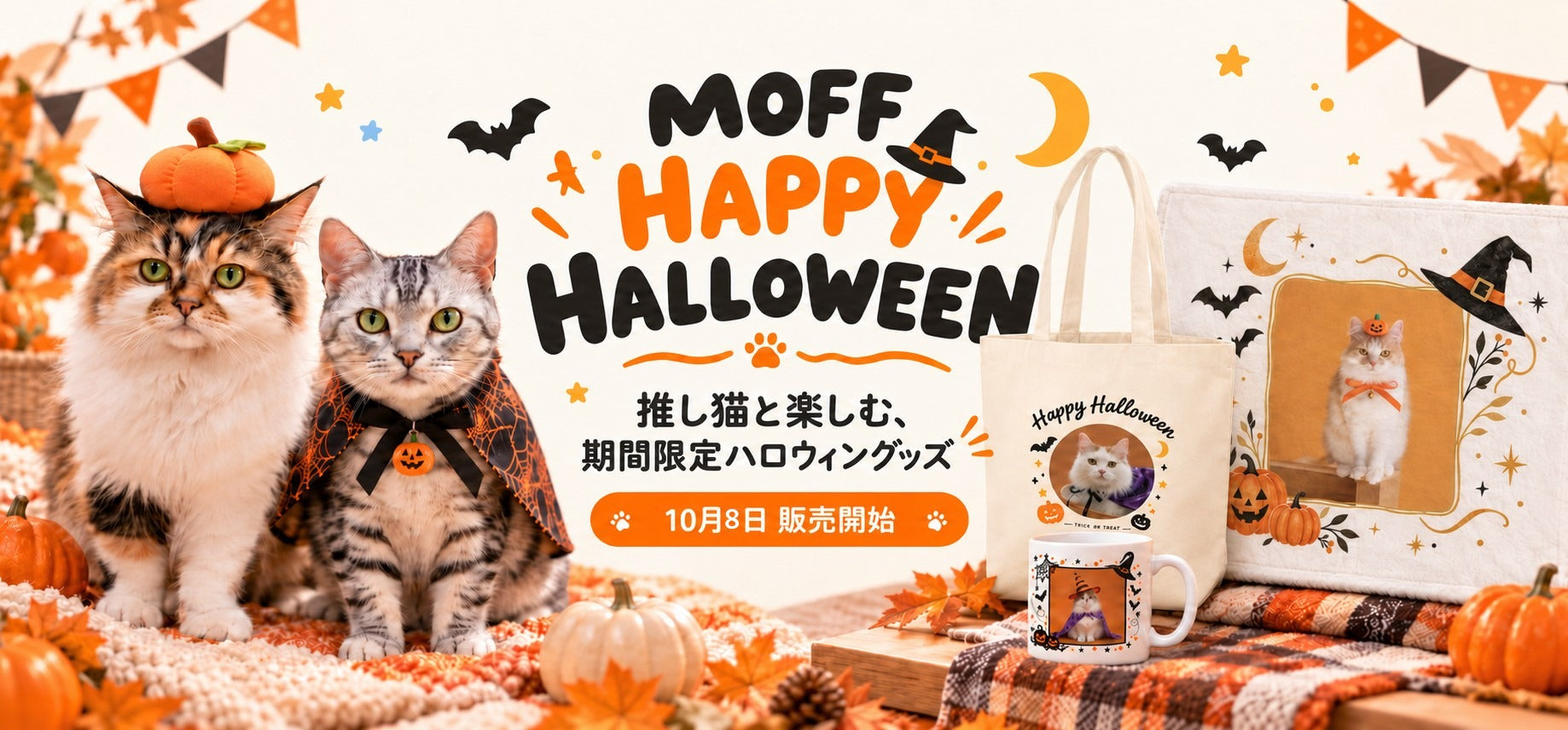 MOFF HAPPY HALLOWEEN 推し猫と楽しむ、期間限定ハロウィングッズ
